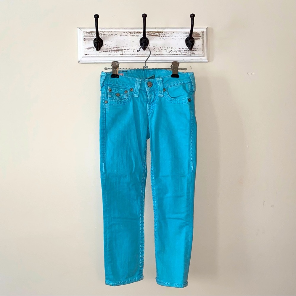 True Religion blue cropped jeans